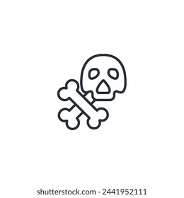 death icon. vector.Editable stroke.linear style sign for use web design,logo.Symbol illustration.