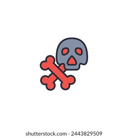 death icon. vector.Editable stroke.linear style sign for use web design,logo.Symbol illustration.