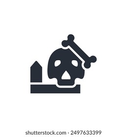 Death icon. vector.Editable stroke.linear style sign for use web design,logo.Symbol illustration.