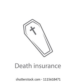 Death Insurance icon. Simple element illustration. Death Insurance symbol design from Insurance collection set. Can be used for web and mobile on white background