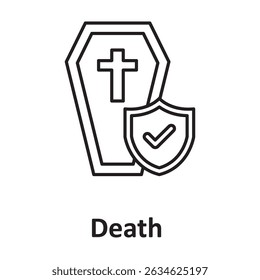 Seguro de morte: ícone de vetor que pode facilmente modificar ou editar
