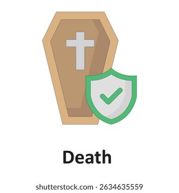 Seguro de morte: ícone de vetor que pode facilmente modificar ou editar

