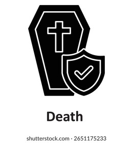 Seguro de morte: ícone de vetor que pode facilmente modificar ou editar
