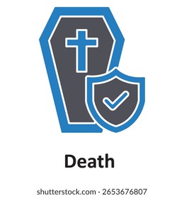 Seguro de morte: ícone de vetor que pode facilmente modificar ou editar

