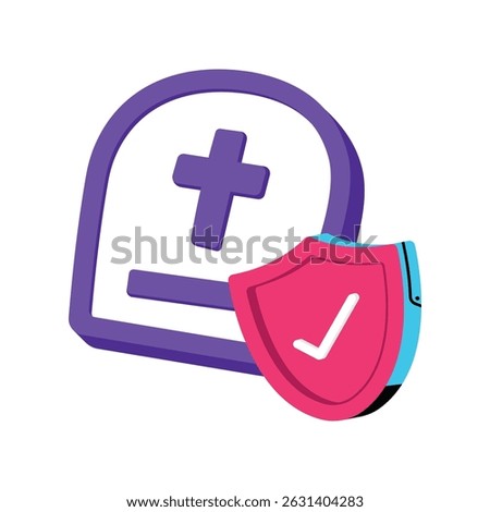 Death Insurance Vector style icon. Eps 10 file