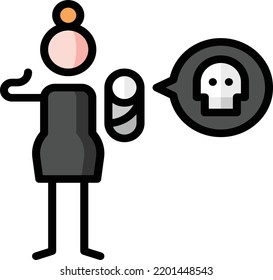 death isolated design element stock illustration. Vector on a white background