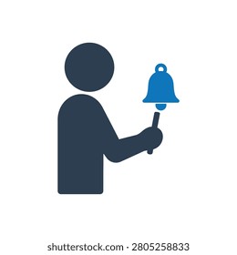 Death Knell Mourning Bell Icon Isolated On White Background