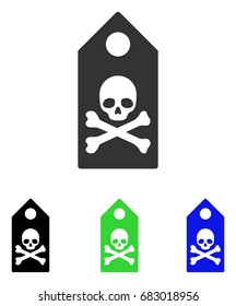 Death Mark vector icon. Illustration style is a flat iconic colored symbol with different color versions.