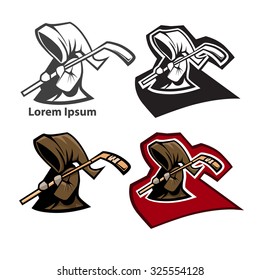 Death Mascot, Sport Team Logo, Hockey Team Emblem Idea