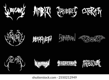 Death Metal, black metal, metal, punk, gothic, y2k, streetwear Rock Horror typeface Logo