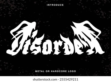 Death Metal, black metal, metal, punk, gothic, y2k, streetwear Rock Horror typeface Logo