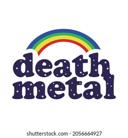 Death metal. Draw and text, sublimation design and Vector T-shirt fashion design.