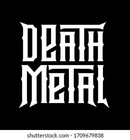 Death metal lettering in gothic style
