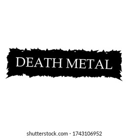 Death metal musical style Template logo icon for t-shirt festival flyer poster banner disc cover cafe or some art works Hand drawn Fashion print for clothes apparel greeting invitation card picture 