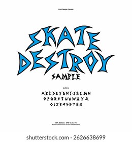 Death Metal Typeface, Black Metal, Heavy metal, Brutality, Punk Rock font. scary typography, horror Alphabet. editable for graphic design resources, stickers, prints, music poster etc.