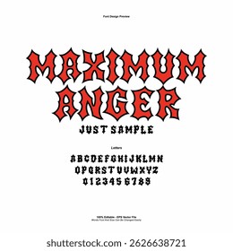 Death Metal Typeface, Black Metal, Heavy metal, Brutality, Punk Rock font. scary typography, horror Alphabet. editable for graphic design resources, stickers, prints, music poster etc.