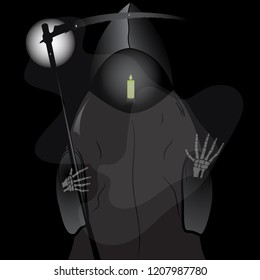 death and moon vector illustration 

