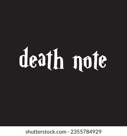 death note design death note font text