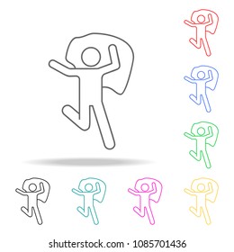 death on the asphalt . Elements of human death in multi colored icons. Premium quality graphic design icon. Simple icon for websites, web design, mobile app, info graphics on white background