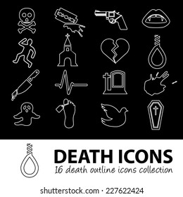 death outline icons