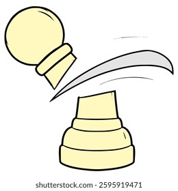 death pawn piece illustration hand drawn isolated vector