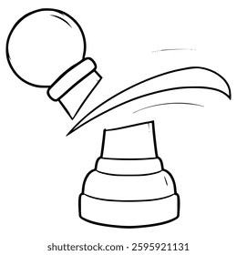 death pawn piece illustration hand drawn outline vector