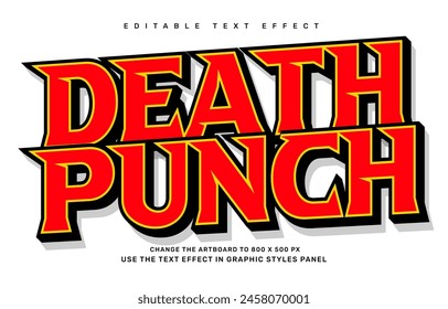 Death punch editable text effect template