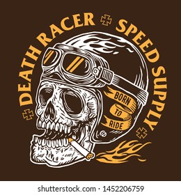 Death Racer Skull Speed Supply Emblem