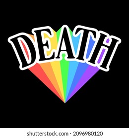 DEATH RAINBOW LOGO BLACK BACKGROUND