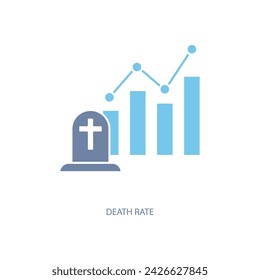 death rate concept line icon. Simple element illustration. death rate concept outline symbol design.