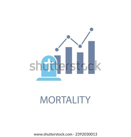 Death rate decline concept line icon. Simple element illustration. Death rate decline concept outline symbol design.