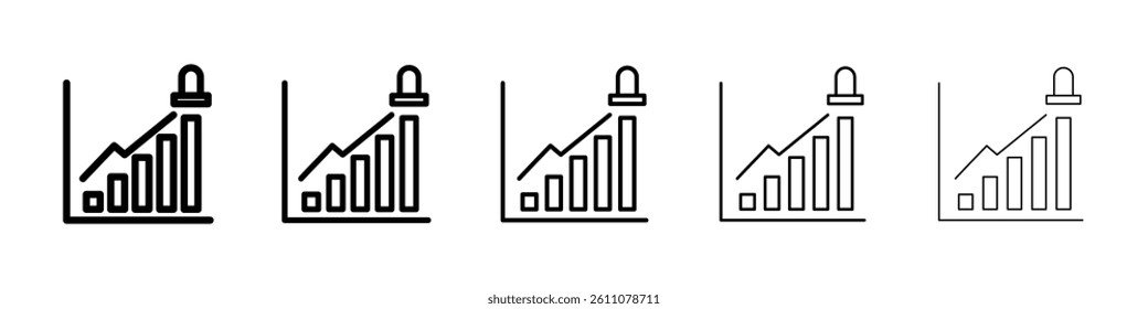 Death rate growth icon Symbol mark in Outline style