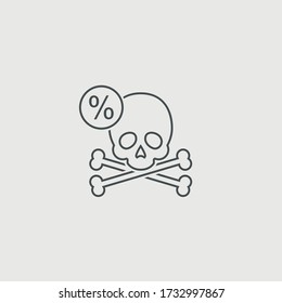 Death Rate Vector Icon Illustration Sign