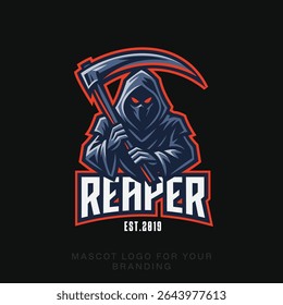 Death Reaper Logo Illustration for Gaming Team