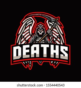 death reaper mascot logo for team, community, gaming, sport, etc