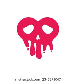 Death Red Skull Love Logo