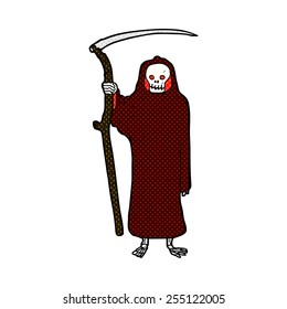 death retro comic book style cartoon