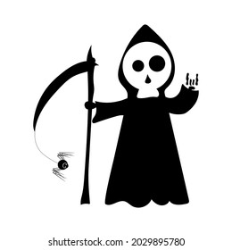 death rock drawing, vector illustration