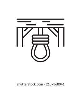 Death Rope Vector Outline Icon Design Stock Vector (Royalty Free ...