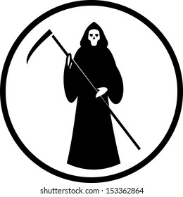 Death with scytheman vector icon 