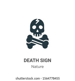 Death sign vector icon on white background. Flat vector death sign icon symbol sign from modern nature collection for mobile concept and web apps design.