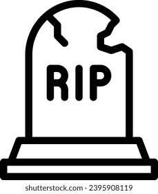 death single vector line icon