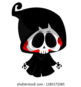 Death skeleton character suitable for Halloween, logo, religion and tattoo design