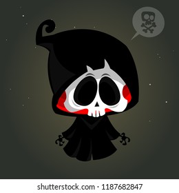 Death skeleton character suitable for Halloween, logo, religion and tattoo design