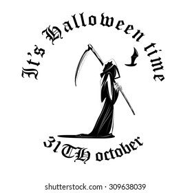 Death skeleton characters suitable for Halloween, logo, religion and tattoo design