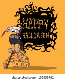 Death is a skeleton. Happy Halloween