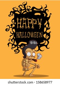 Death is a skeleton. Happy Halloween