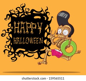 Death is a skeleton. Happy Halloween