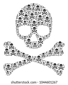 Death Skull Collage Constructed Shape Death Stock Vector (Royalty Free ...