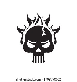 Skull Fire Stock Vector (Royalty Free) 235471108 | Shutterstock